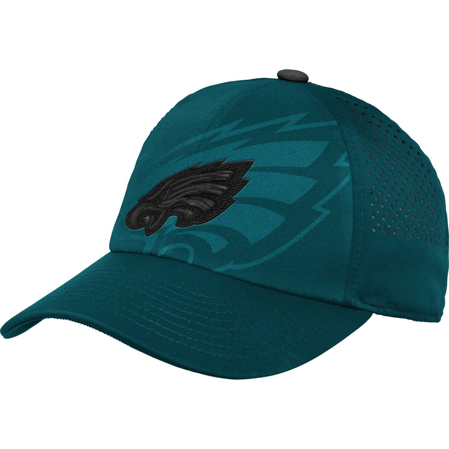 Men's New Era Midnight Green/Black Philadelphia Eagles 2021 NFL Sideline Road 59FIFTY Fitted Hat