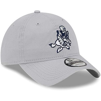 Men's New Era Gray Dallas Cowboys Retro Main Core Classic 2.0 9TWENTY Adjustable Hat