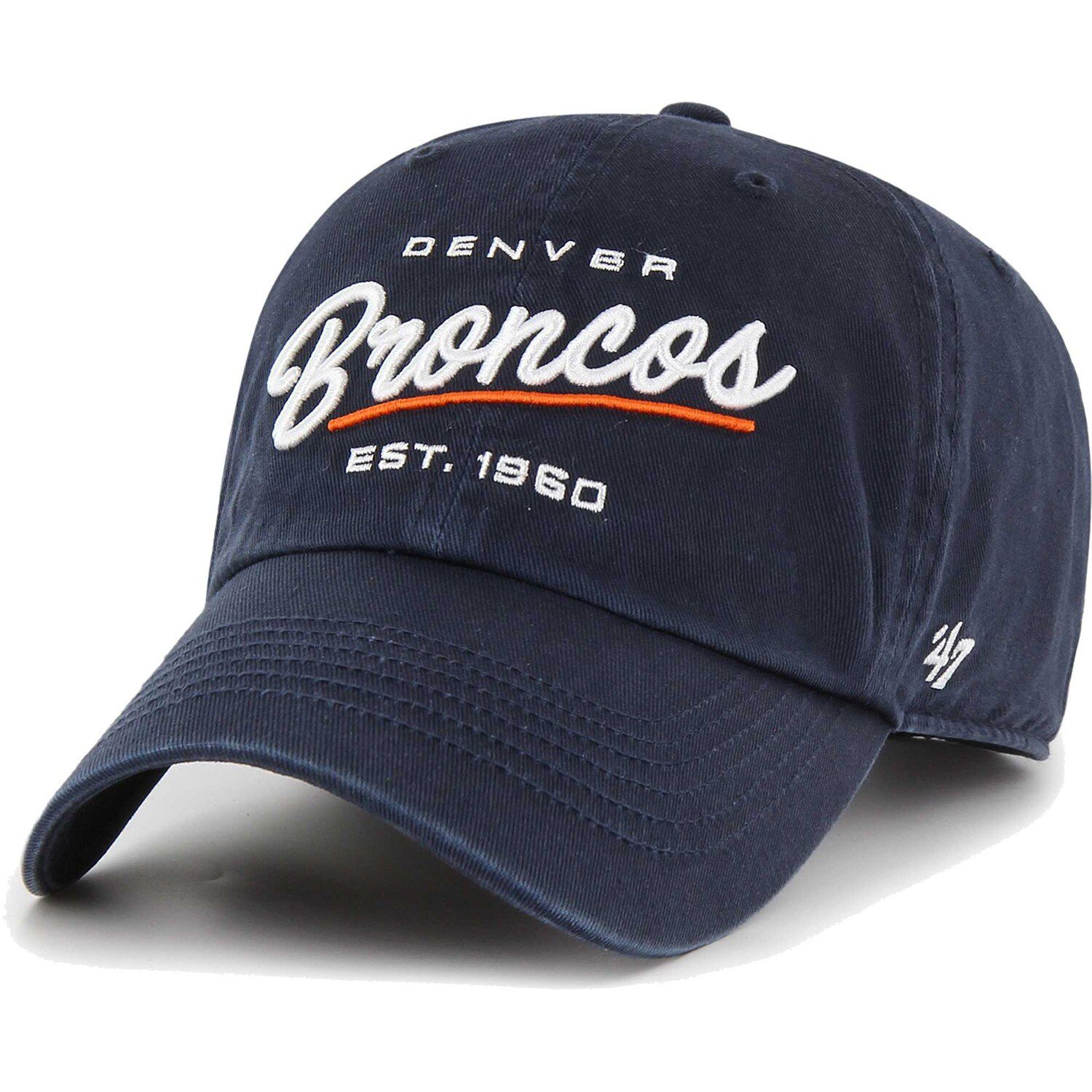 '47 Orange Denver Broncos Miata Clean Up Secondary Adjustable Hat