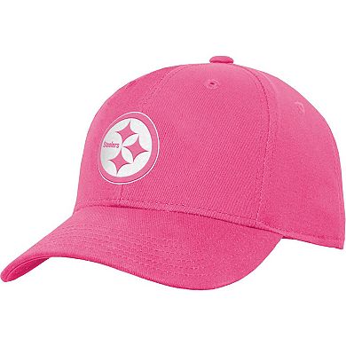 Girls Youth Pink Pittsburgh Steelers Adjustable Hat