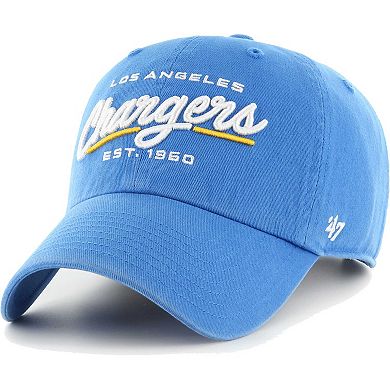 Women's '47 Powder Blue Los Angeles Chargers Sidney Clean Up Adjustable Hat