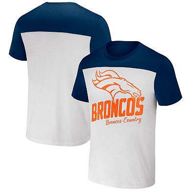 Men's NFL x Darius Rucker Collection by Fanatics Cream Denver Broncos Colorblocked T-Shirt