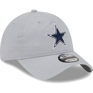 Men's New Era Gray Dallas Cowboys Main Core Classic 2.0 9TWENTY Adjustable Hat