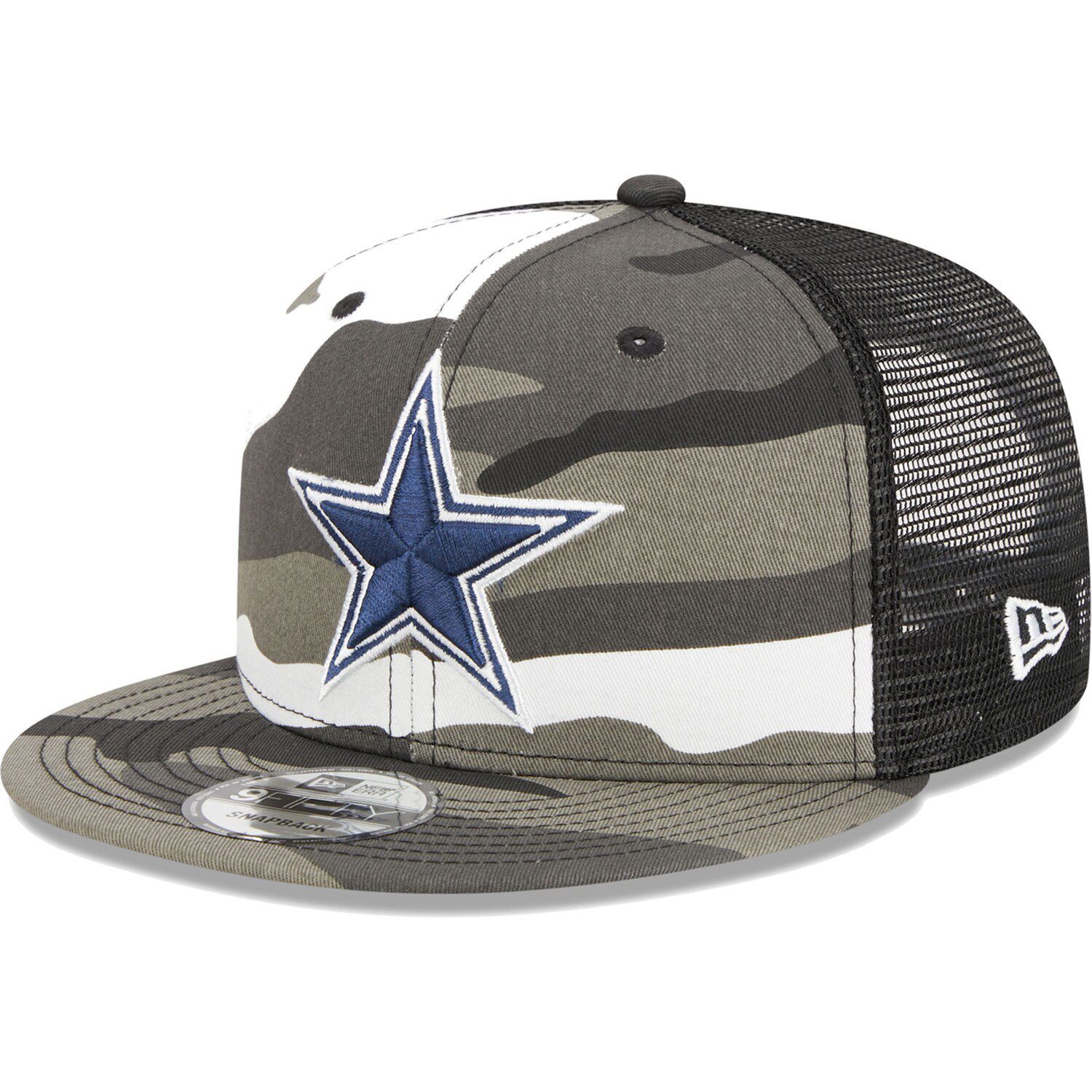 Men's HOOey Navy/White Dallas Cowboys Retro Joe Logo Trucker Adjustable Hat