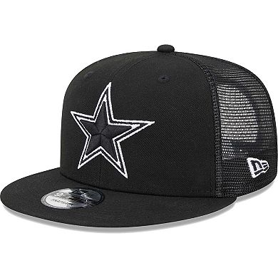 Men's New Era Black Dallas Cowboys  Main Trucker 9FIFTY Snapback Hat