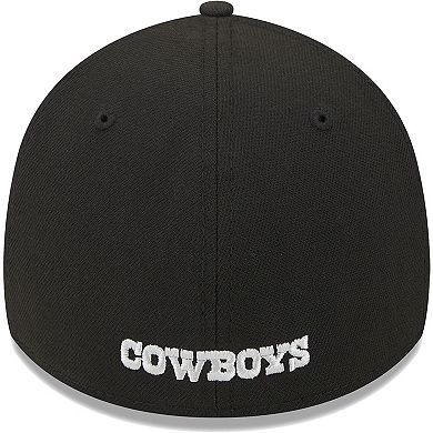 Men's New Era Black Dallas Cowboys Main 39THIRTY Flex Hat