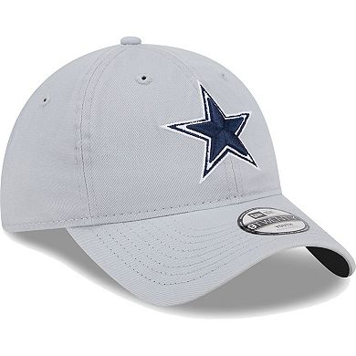Youth New Era Gray Dallas Cowboys Main Core Classic 2.0 9TWENTY Adjustable Hat