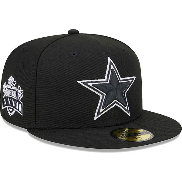 Dallas Cowboys Womens Hat Black, New Era Style 7 1/2 Hat, Fan Gear