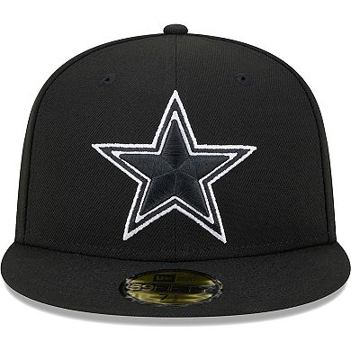Men's New Era Black Dallas Cowboys Main Patch 59FIFTY Fitted Hat