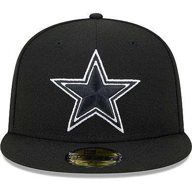 Men's New Era Black Dallas Cowboys  Main Patch 59FIFTY Fitted Hat