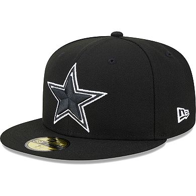 Men's New Era Black Dallas Cowboys Main Patch 59FIFTY Fitted Hat