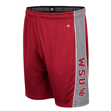 Men's Colosseum Crimson Washington State Cougars Panel Shorts