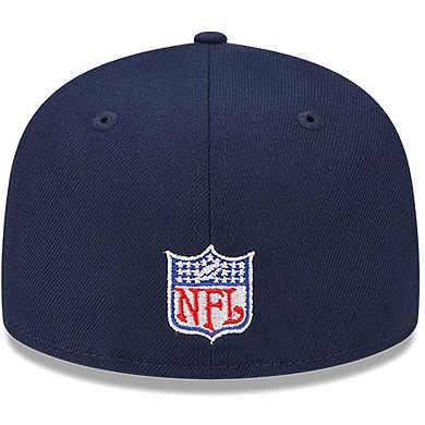 Youth New Era Navy Dallas Cowboys 1966-69 Gridiron Classics Retro Joe Throwback Logo Main 59FIFTY Fitted Hat