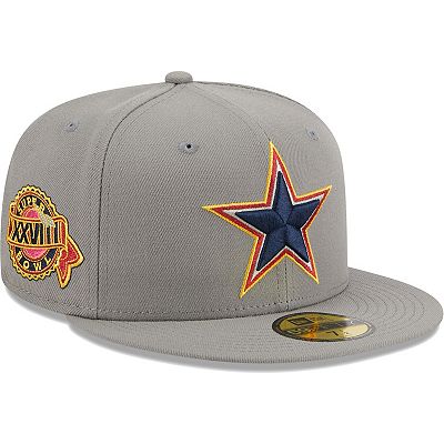 Men s New Era Gray Dallas Cowboys Super Bowl XXVIII Color Pack Multi 59FIFTY Fitted Hat