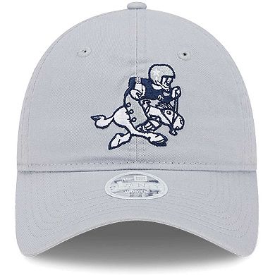 Women's New Era Gray Dallas Cowboys Throwback Main Core Classic 2.0 9TWENTY Adjustable Hat