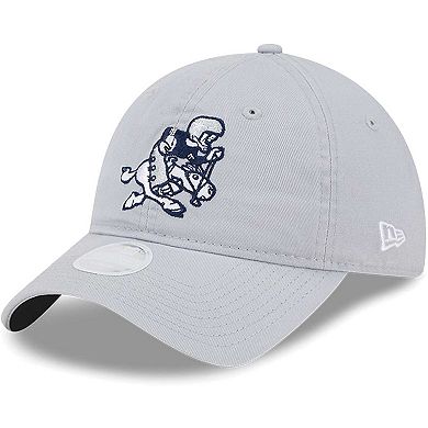 Women's New Era Gray Dallas Cowboys Throwback Main Core Classic 2.0 9TWENTY Adjustable Hat