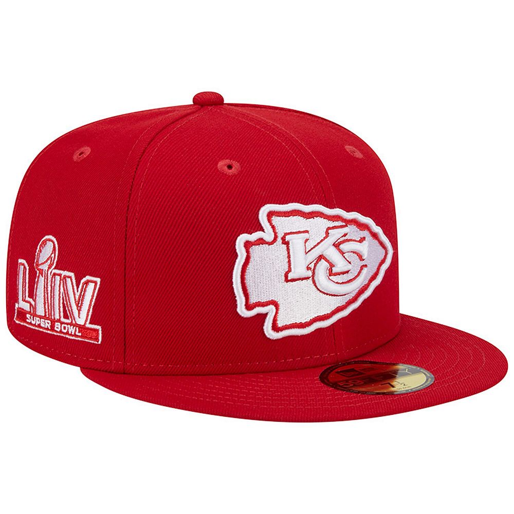 Men's New Era Scarlet Kansas City Chiefs Super Bowl LIV Main Patch ...