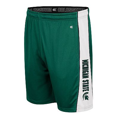 Men's Colosseum Green Michigan State Spartans Panel Shorts