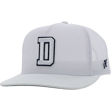 Men's HOOey White Dallas Cowboys All Mesh Trucker Adjustable Hat