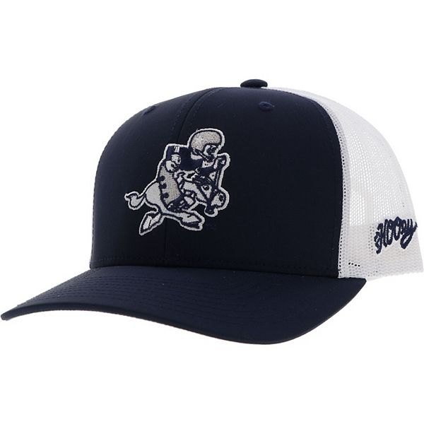 Men's HOOey Navy/White Dallas Cowboys Retro Joe Logo Trucker Adjustable Hat