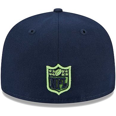 Youth New Era College Navy Seattle Seahawks Main 59FIFTY Fitted Hat