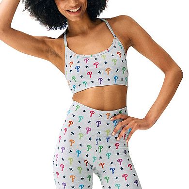 Women's Terez Gray Philadelphia Phillies TLC Rainbow Bra