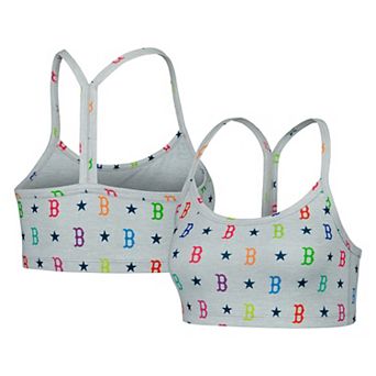 Women's Gray Boston Red Sox TLC Rainbow Bra