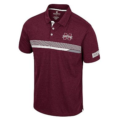 Men's Colosseum Maroon Mississippi State Bulldogs No Problemo Polo