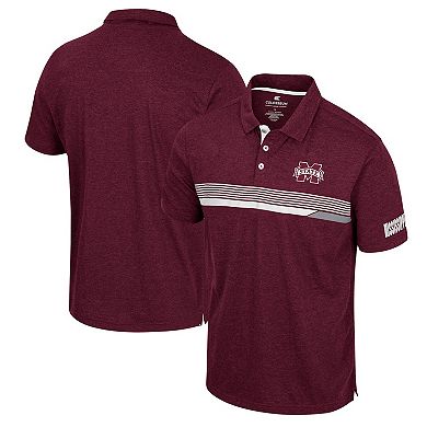 Men's Colosseum Maroon Mississippi State Bulldogs No Problemo Polo