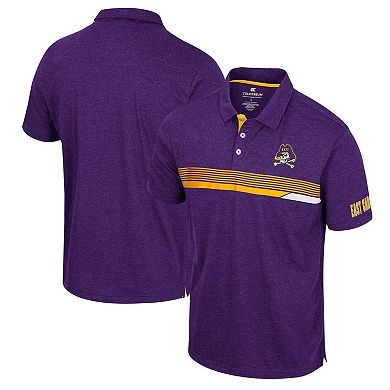 Men's Colosseum Purple ECU Pirates No Problemo Polo