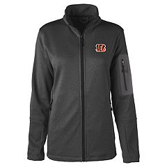 Cincinnati Bengals Fanatics Branded Women's Blind Side Raglan Full-Zip  Hoodie - Heather Gray/Black