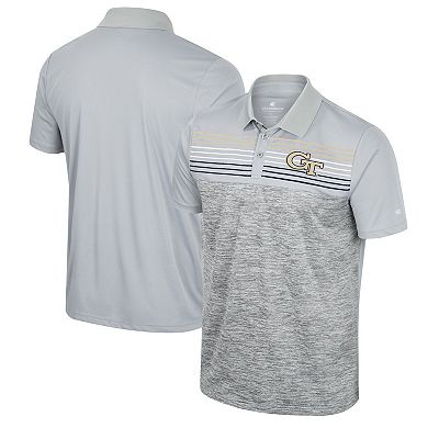 Men's Colosseum Gray Georgetown Hoyas Cybernetic Polo