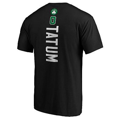 Men's Fanatics Branded Jayson Tatum Black Boston Celtics Team Playmaker Name & Number T-Shirt