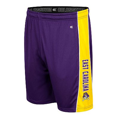 Men's Colosseum Purple ECU Pirates Panel Shorts