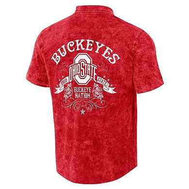 Men's Darius Rucker Collection by Fanatics Scarlet Ohio State Buckeyes Team Color Button-Up Shirt