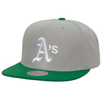 Men's Mitchell & Ness Gray Oakland Athletics Cooperstown Collection Away Snapback Hat