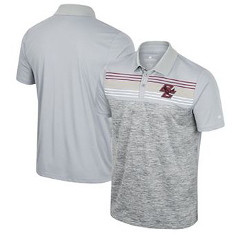 Men's Colosseum Gray Boston College Eagles Cybernetic Polo