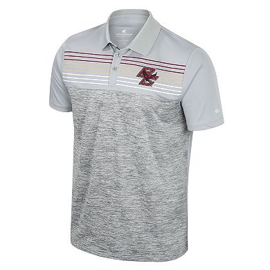 Men's Colosseum Gray Boston College Eagles Cybernetic Polo