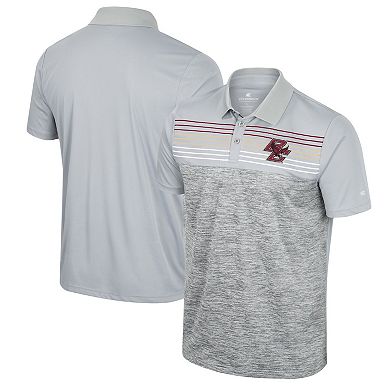 Men's Colosseum Gray Boston College Eagles Cybernetic Polo