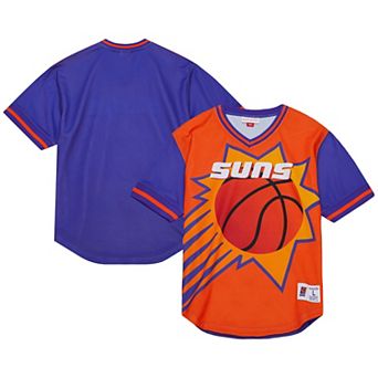 Men's Mitchell & Ness Orange Phoenix Suns Jumbotron 3.0 Mesh V-Neck T-Shirt