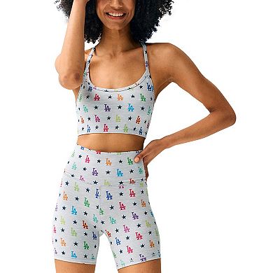 Women's Terez Gray Los Angeles Dodgers TLC Rainbow Shorts