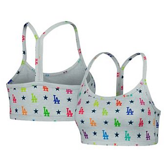 Women's Gray Los Angeles Dodgers TLC Rainbow Bra