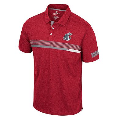 Men's Colosseum Crimson Washington State Cougars No Problemo Polo