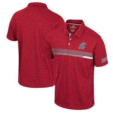 Men's Colosseum Crimson Washington State Cougars No Problemo Polo