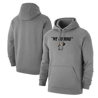 Men's Nike Heather Gray Colorado Buffaloes We Coming Pullover Hoodie