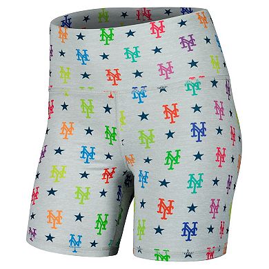 Women's Terez Gray New York Mets TLC Rainbow Shorts