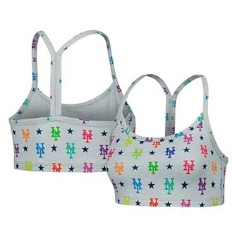 Women's Gray New York Mets TLC Rainbow Bra