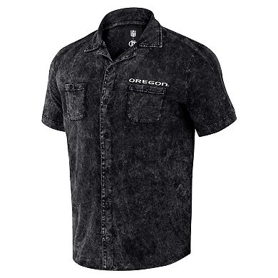 Men's Darius Rucker Collection by Fanatics Black Oregon Ducks Team Color Button-Up Shirt
