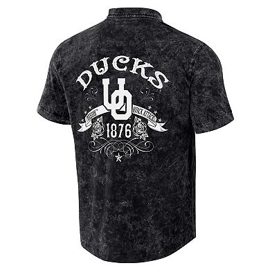 Men's Darius Rucker Collection by Fanatics Black Oregon Ducks Team Color Button-Up Shirt