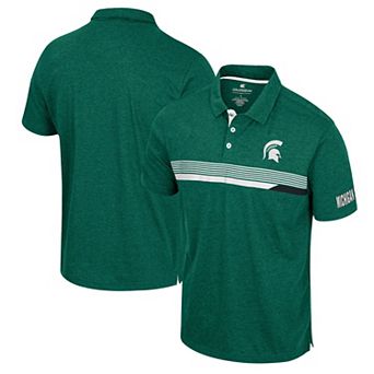 Men's Colosseum Green Michigan State Spartans No Problemo Polo